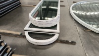 Ventana abatible arqueada de aluminio a prueba de huracanes de Superhouse China Factory Manufacture