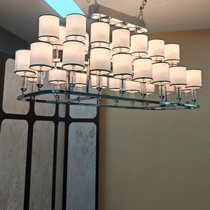 Lámpara de Araña Rectangular Multicapa de Lujo para Sala de Estar, <span class=keywords><strong>Restaurante</strong></span>, Hotel - Product Image 3