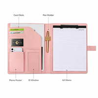 Portafolio de Cuero PU con Logotipo Personalizado, Estilo Vintage A4, Bolsa Profesional para Documentos, Carpeta Multicolor para Presentaciones y Reuniones