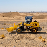 Mini Wheel Loader Diesel 1500kg Dengan Mesin Turbocharged 58KW, Loader Depan Kecil untuk Konstruksi Pertanian