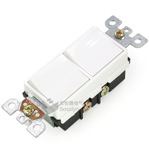 Interruptor de Pared de Plástico de 2 Botones YUHE, 16A 120V IP20, Diseño Industrial Moderno y Duradero, Regulable, Fácil Instalación, 100000 Usos - Product Image 5