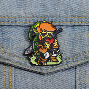 Atacado CJWILL Pins de Metal Personalizados com Logotipo, Esmalte Macio e Rígido, com Cartão de Apoio, Estilo Cartoon Anime Glitter, Fundição - Product Image 5