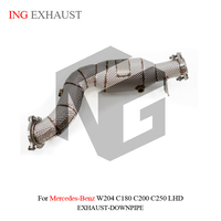 ING Great Fitment échappement pour Mercedes Benz tuyau de descente avec bouclier thermique W204 C180 C200 C250 2.0T accessoires de voiture main gauche