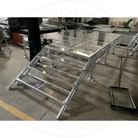 Escaliers de scène mobiles en aluminium à hauteur réglable