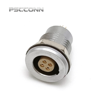 Connecteur industriel étanche IP68 série T PSCCONN 0T 1T 4 broches, auto-bloquant Push-Pull, EGG.0T.304.CPLR, EGG.1T.304.CPLR