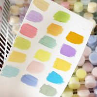 Pots de peinture acrylique personnalisés 6/12 couleurs 3ml, couleurs macaron, outils de dessin pour l'art des enfants, peintures colorées pour fêtes et bricolage avec pinceaux