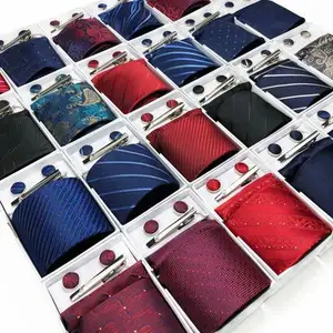 Moda Cravatta Set Regali Cravatta Con Pocket Piazza Degli Uomini Cravatte E Fazzoletto Set Con Gemelli Per La Cerimonia Nuziale E Business
