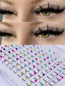 Extensions de <span class=keywords><strong>cils</strong></span> individuels pré-faits effet volume 0,07 mm, décoration Spike Lash, 3D Papillon Cœur Pailleté - Product Image 4