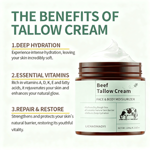 Balm de Talo 100% Orgânico de Marca Privada, Certificado Halal, Tamanho Viagem, Creme de Talo de Carne Bovina e Bálsamo de Mel Clareador para Mulheres - Product Image 2