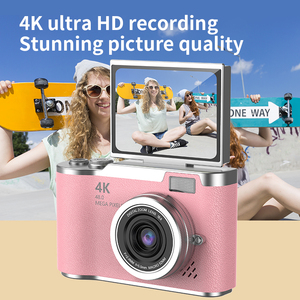 SourcingArk 4K 50MP CCD Digital <b>Camera</b> 8X Optical Zoom Flip Screen Vintage Style Student Travel Lithium Battery for LK-007 - Product Image 5