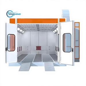 Cabine de peinture automobile chauffée électriquement avec ventilateurs centrifuges pour le service de carrosserie - Product Image 1