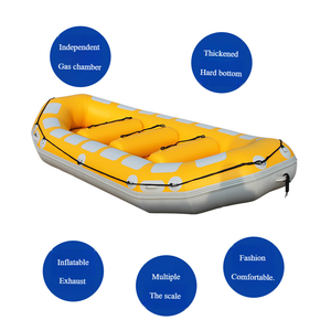 Bateau de rafting, bateau de rafting multi-personnes, embarcation de rafting non motorisée, bateau gonflable en PVC épaissi à double couche - Product Image 4