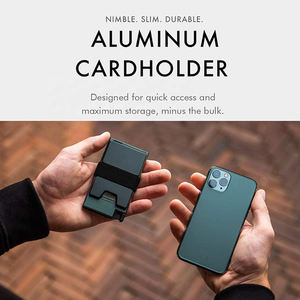 Металлический кошелек с лазерной гравировкой, держатель для кредитных карт, тонкий кошелек, RFID блокирующий кошелек - Product Image 2