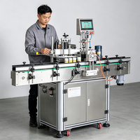 Machine d'étiquetage automatique de haute précision YM515, machine d'étiquetage pour canettes de 1 kg, 2 kg, 3 kg avec mécanisme de serrage de bouteille