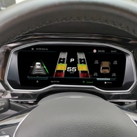 Écran LCD numérique HD-Visual 12,3 pouces pour tableau de bord, mise à niveau directe TPMS pour VW Sagitar 19-20 (Noir) Matériau plastique Garantie 1 an