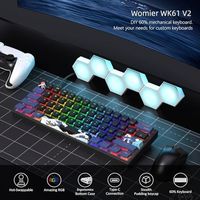 OEM ODM 60 Percent Keyboard Gaming Creamy Mechanical Wired Keyboard Anime HotSwappable RGB Keyboard with PBT Keycaps for Window