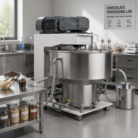 Machine à broyer les chocolats en billes LST 20L, petite taille, en acier inoxydable SS304, raffineur de chocolat de laboratoire pour pâte de beurre de noix