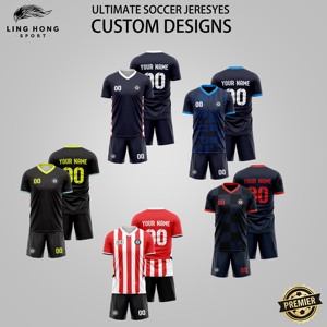 Maillot de football à col rond avec logo imprimé par transfert thermique personnalisé Respirant Séchage rapide Manches courtes Unisexe Polyester T-shirt de sport - Product Image 2