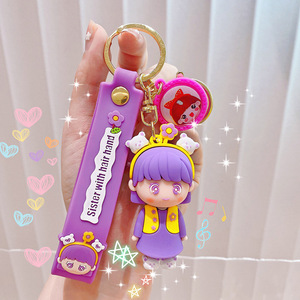 Porte-clés en PVC stéréo pour sac à dos d'écolière, petite princesse mignonne, style Loli, vente chaude - Product Image 3
