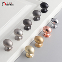 Poignées de placard ovales en alliage de zinc de haute qualité Oukali Hardware, poignées de tiroir de cuisine, boutons avec différentes couleurs