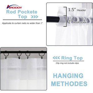Aroddy Moroccan pleat tấm <span class=keywords><strong>Voile</strong></span> gấp sang trọng Cửa sổ S rèm cửa hiện đại Sheer Rèm CuộN - Product Image 2