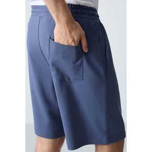 Shorts en coton coupe standard pour homme Tommylife, couleur pétrole, décontractés et respirants - Product Image 4