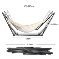 Hamac pliant GARIDA en acier, design robuste et durable, pour fêtes en extérieur, hamac pliant pour adultes et enfants, GCHH-B007