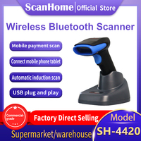 Escáner de Código de Barras Inalámbrico Scanhome, Sensor CMOS, 30F/S, Compatible con IOS y Android, Lector de Códigos QR, Interfaz USB, en Stock