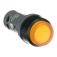 Sakelar Tombol Tekan ABB Tahan Air, Tahan Debu, Kompak, Momentary, Maintained, Reset, Self-locking, Lampu LED Merah Hijau Kuning Biru 24V