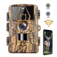 Trail Cam avec 8K Vidéo 60MP Images Vision Nocturne Activé par Mouvement Caméra Faune Étanche pour la Chasse Surveillance à Domicile et Sec