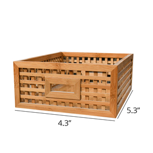 2024 youlike New Arrival Luxury handmade tự nhiên hữu cơ vuông tre mây giỏ cho nhà bếp trang điểm chai đồ lặt vặt - Product Image 2