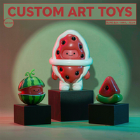 Op maat gemaakte zachte vinyl watermeloenfiguren schattige fruitfiguren blind box designer speelgoed OEM fabrikant