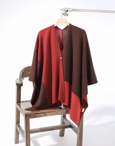 Conjunto de gorro <span class=keywords><strong>morado</strong></span> de lana gris, bufanda pashmina de Cachemira, chales finos, chal <span class=keywords><strong>bordado</strong></span> con mangas - Product Image 3
