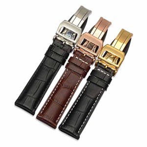 Sweatproof impermeable negro de grano superior de cuero reloj banda/correa de 22mm - Product Image 5