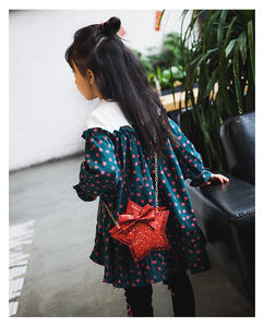 Fashion putri tas bahu payet bentuk bintang busur tas kurir dompet perempuan tas tangan anak-anak Mini lucu - Product Image 3