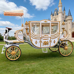 รถม้าฟักทองไฟฟ้าสุดหรู รถม้าราชวงศ์ รถม้าสำหรับงานแต่งงาน ขาย - Product Image 1