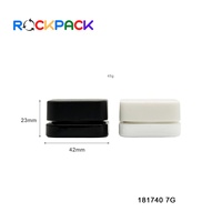Mini pots en verre vides de 7g pour échantillons de crème cosmétique, emballage rectangulaire pour soins de la peau