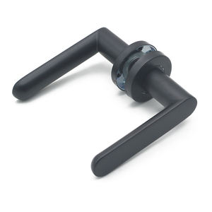 Black <b>Handle</b> Round Base <b>Modern</b> European Solid Stainless Steel High Quality Apartment Black <b>Door</b> <b>Handles</b> - Product Image 3