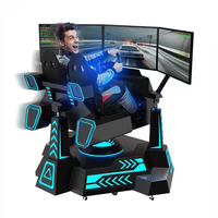 Simulador de Carreras de Fórmula 1 VR, Experiencia de Carreras de Autos 9D con Movimiento Completo en Interiores, Metálico