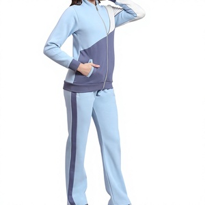 Women's Custom Logo Winter Solid Fashionable Tracksuits Sweatsuit Embroidered Sport Pants Drawstring Hooded Long Sleeved Top Two - Product Image 3