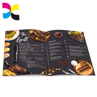 Impression personnalisée à prix avantageux, papier couché 157g, laminage, menu de restaurant, brochure commerciale