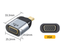 Adaptor Tipe C ke VGA Female yang Tahan Lama dan Baru dengan Output DC untuk Laptop dan Ponsel