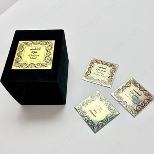 Biểu tượng tùy chỉnh khắc nhôm nameplates Vàng chai nước hoa nhãn dập lụa màn hình in ấn kỹ thuật cho cá nhân - Product Image 6