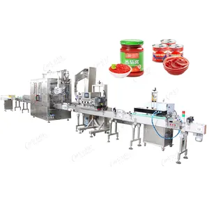 Lead world Tomato Ketchup Paste Füllung Produktions linie Etikett ier-und Versiegelung maschine