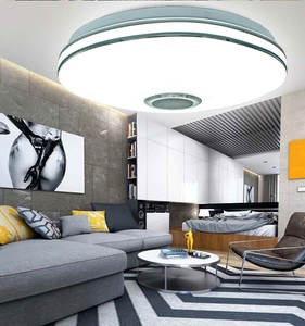 مصباح led ذكي لتزيين المنزل من الأكريليك, مصباح led دائري يعمل بالتحكم عن بعد لتشغيل الموسيقى ، مزود بخاصية البساطة ، مصباح إضاءة في السقف - Product Image 5