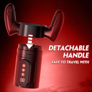 9 Frekuensi Rotasi LED Tahan Air Getaran Dorong Super Hisap Otomatis Masturbator Pria Model 080por - Product Image 5