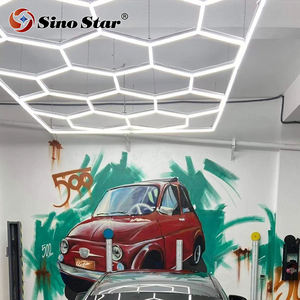Plafonnier hexagonal LED 552W à cadre blanc pour <span class=keywords><strong>garage</strong></span>, salle d'exposition <span class=keywords><strong>automobile</strong></span>, produits de detailing <span class=keywords><strong>automobile</strong></span> ST1028 - Product Image 2