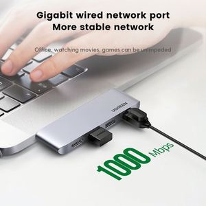 UGREEN Hub USB C 4 en 1 avec 4k-HDMI, RJ45, 2 ports USB 3.0 Adaptateur Dock Station pour MacBook - Product Image 3
