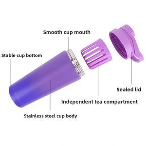 Vaso Térmico de Acero Inoxidable de Doble Capa, 25 oz, para Batidos de Proteínas, Portátil, con Tapa Mezcladora, Diseño Moderno - Product Image 3