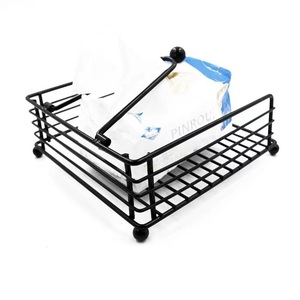 Porte-mouchoirs rectangulaire en fer forgé écologique moderne, porte-serviettes en métal, sur pied, pour hôtel, restaurant, café - Product Image 3